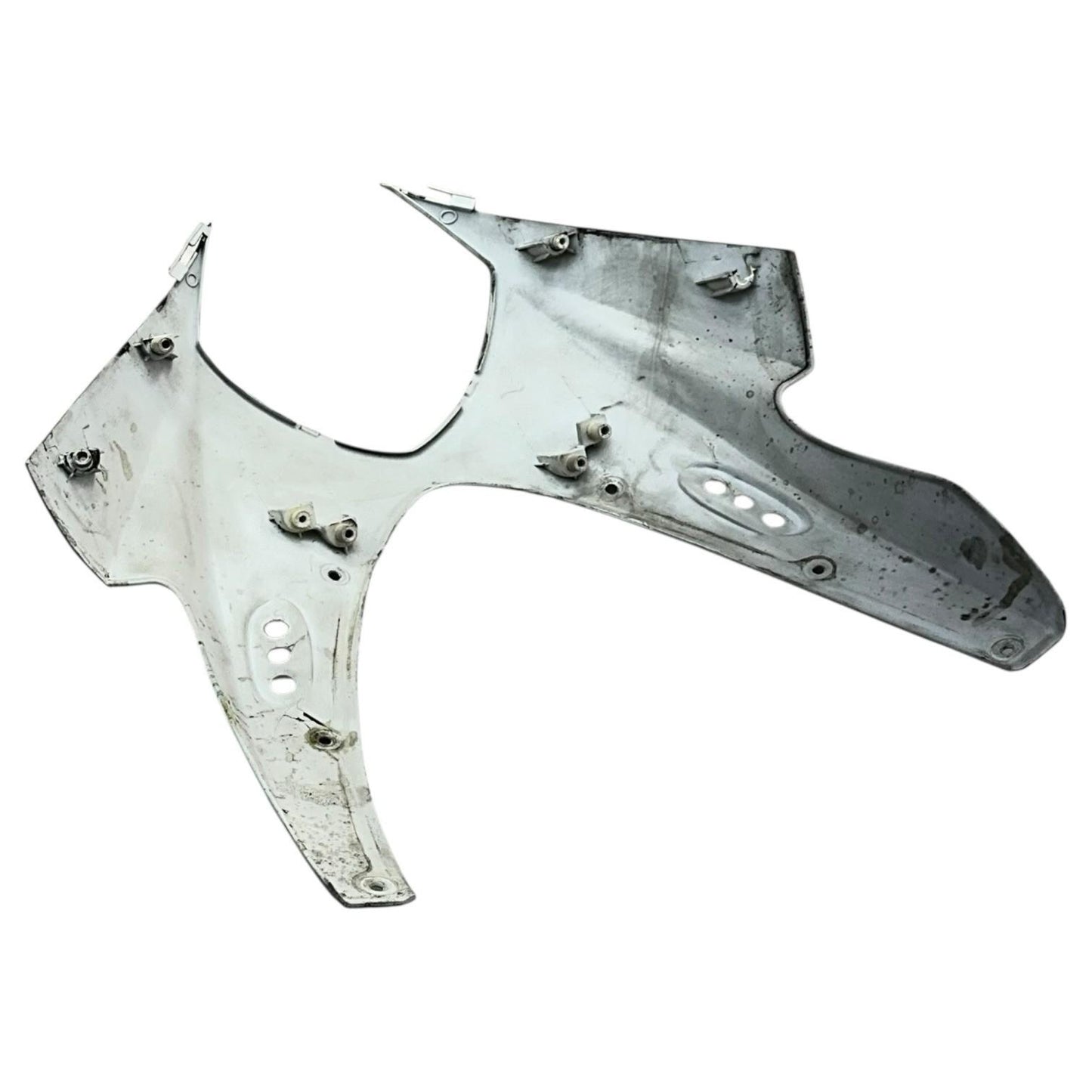 2007 2008 SUZUKI GSXR 1000 FRONT HEADLIGHT COWL NOSE FAIRING WHITE *SCUFFED*