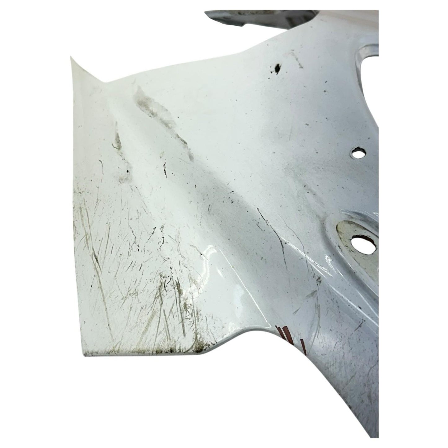 2007 2008 SUZUKI GSXR 1000 FRONT HEADLIGHT COWL NOSE FAIRING WHITE *SCUFFED*