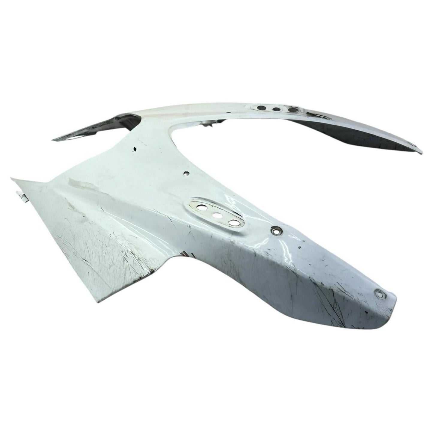 2007 2008 SUZUKI GSXR 1000 FRONT HEADLIGHT COWL NOSE FAIRING WHITE *SCUFFED*