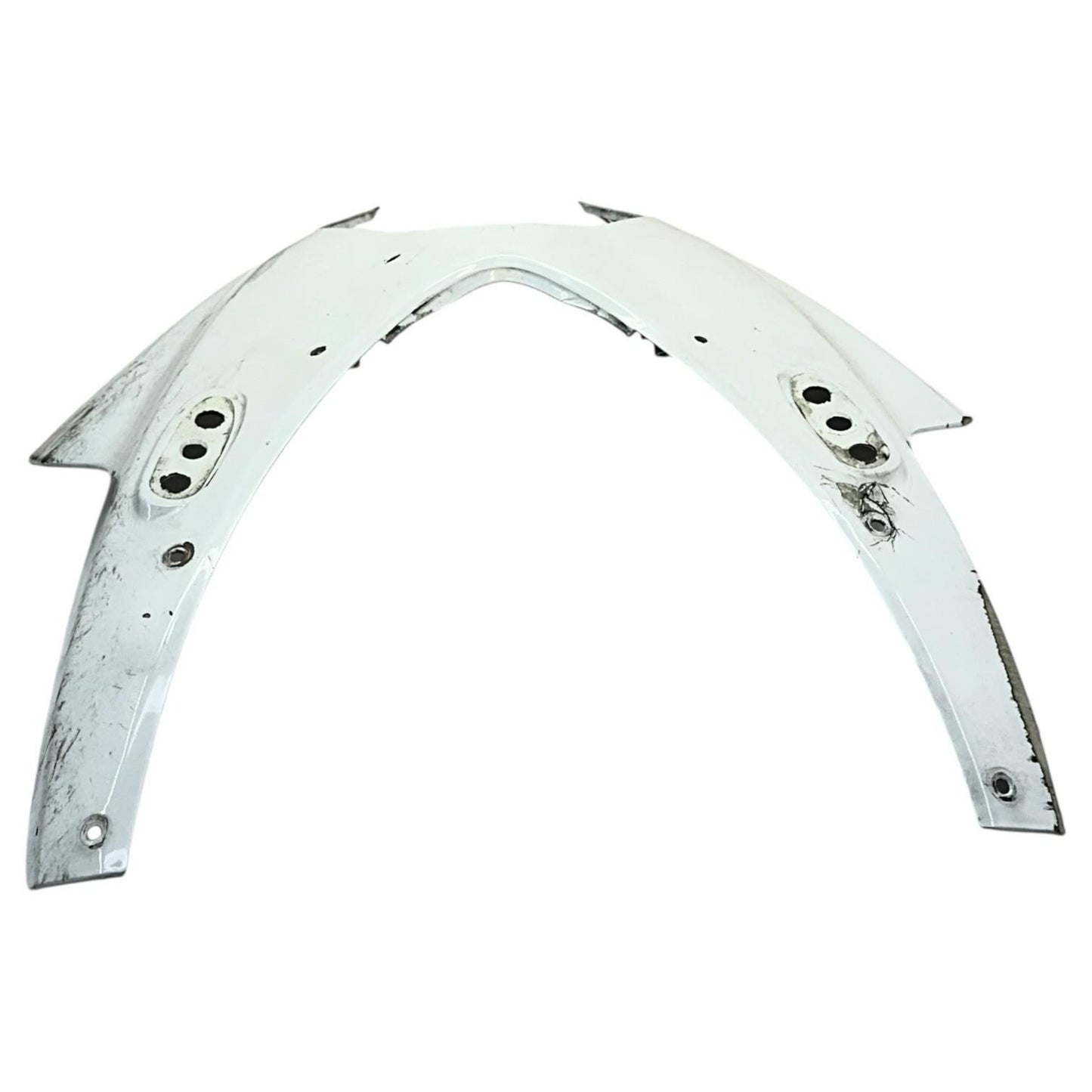 2007 2008 SUZUKI GSXR 1000 FRONT HEADLIGHT COWL NOSE FAIRING WHITE *SCUFFED*