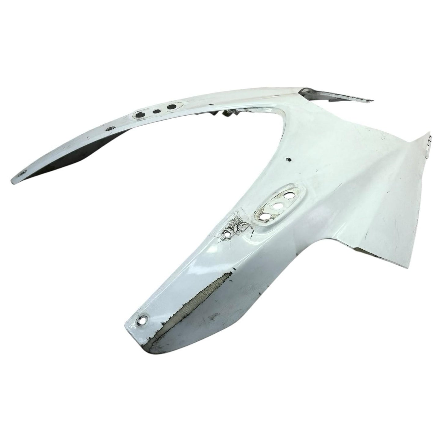 2007 2008 SUZUKI GSXR 1000 FRONT HEADLIGHT COWL NOSE FAIRING WHITE *SCUFFED*