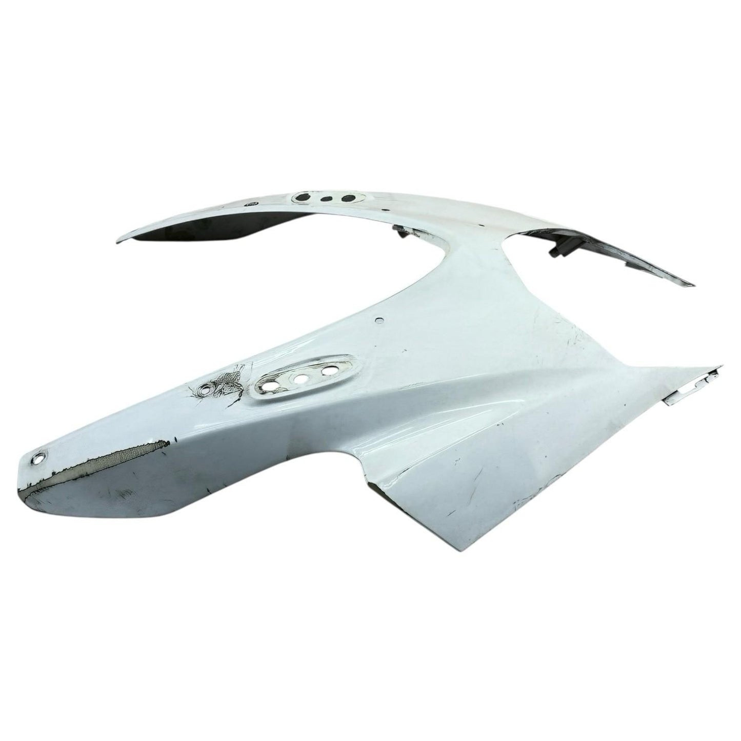 2007 2008 SUZUKI GSXR 1000 FRONT HEADLIGHT COWL NOSE FAIRING WHITE *SCUFFED*