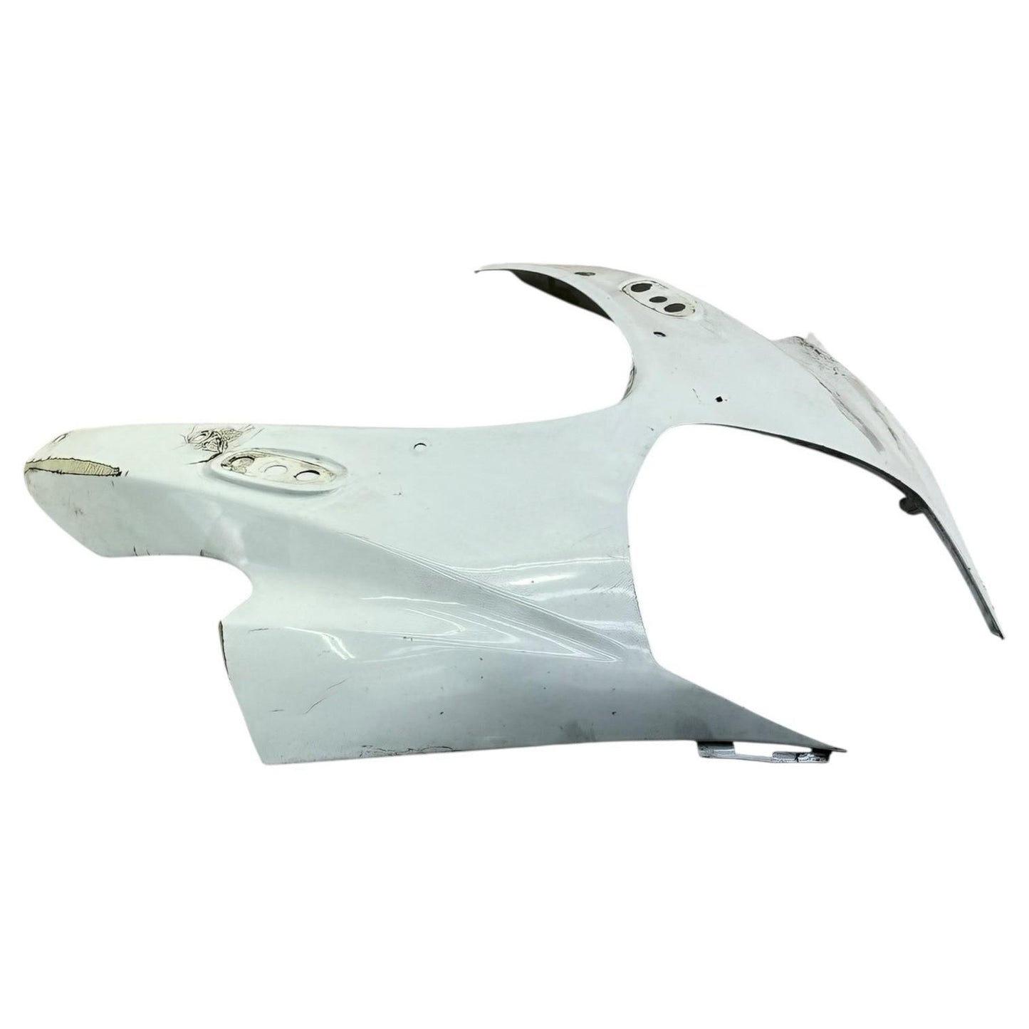 2007 2008 SUZUKI GSXR 1000 FRONT HEADLIGHT COWL NOSE FAIRING WHITE *SCUFFED*