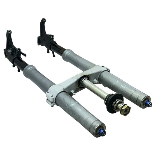 2007 2008 SUZUKI GSXR 1000 FORKS FRONT SUSPENSION TUBES TRIPLE TREE STEM SET