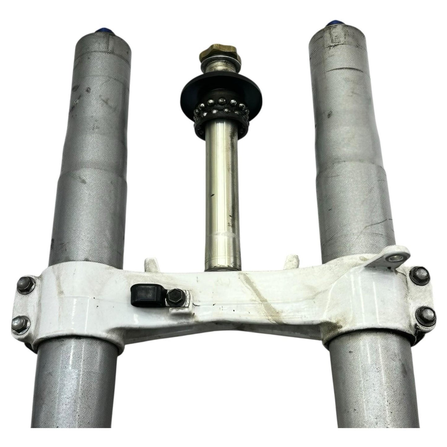 2007 2008 SUZUKI GSXR 1000 FORKS FRONT SUSPENSION TUBES TRIPLE TREE STEM SET