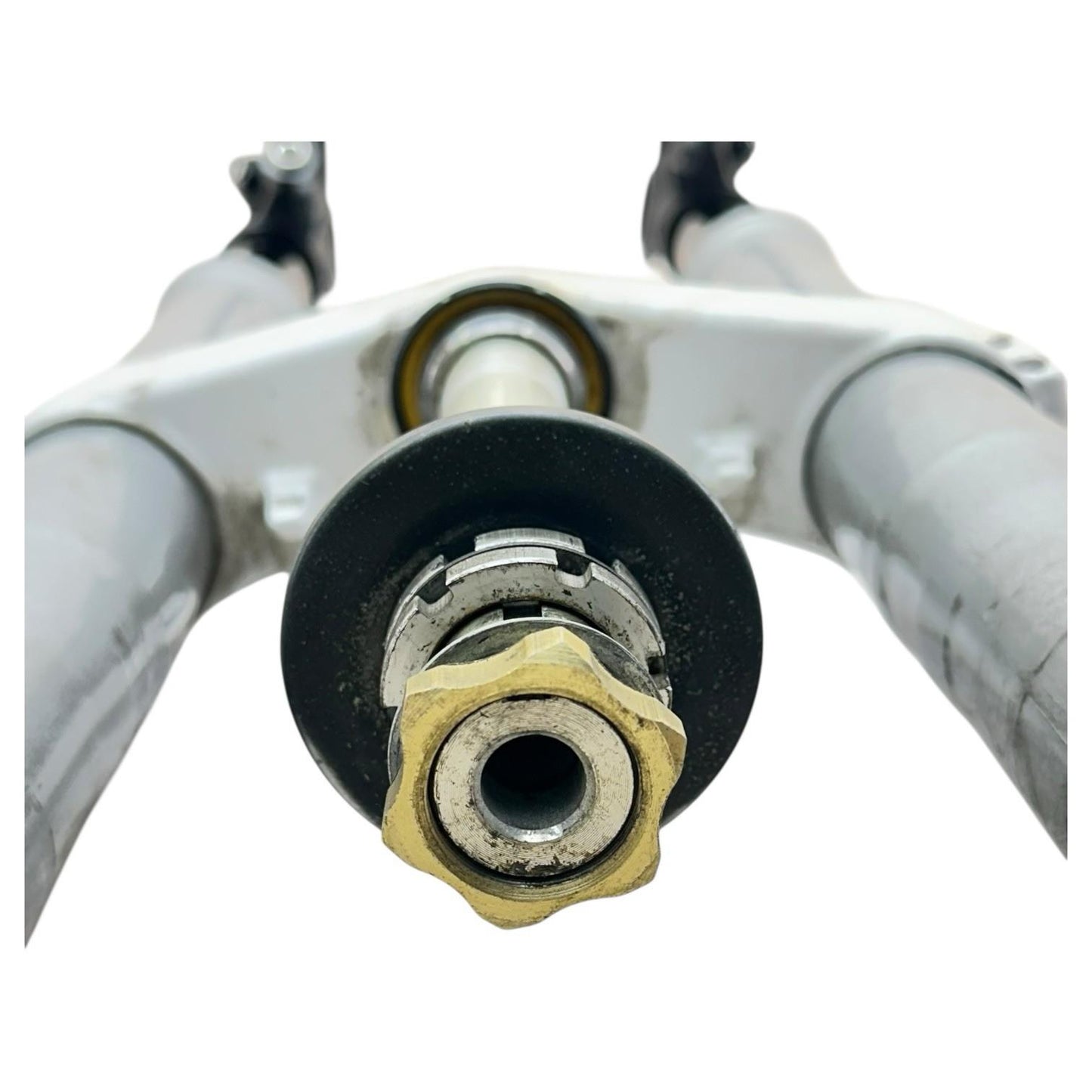 2007 2008 SUZUKI GSXR 1000 FORKS FRONT SUSPENSION TUBES TRIPLE TREE STEM SET