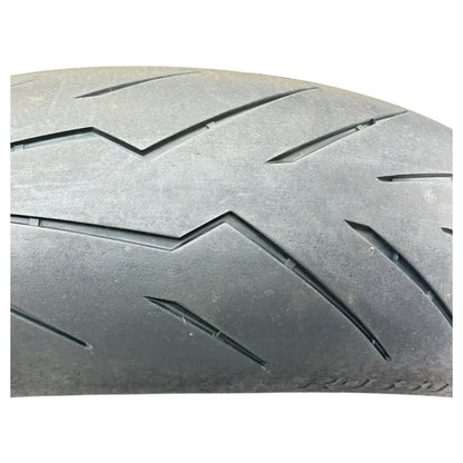 2007 2008 SUZUKI GSXR 1000 REAR WHEEL BACK RIM TIRE RUBBER HUB WHITE STOCK OEM