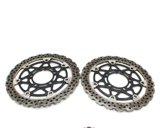 2005 2006 KAWASAKI NINJA ZX6R FRONT BRAKE ROTORS LEFT RIGHT DISCS STRAIGHT STOCK