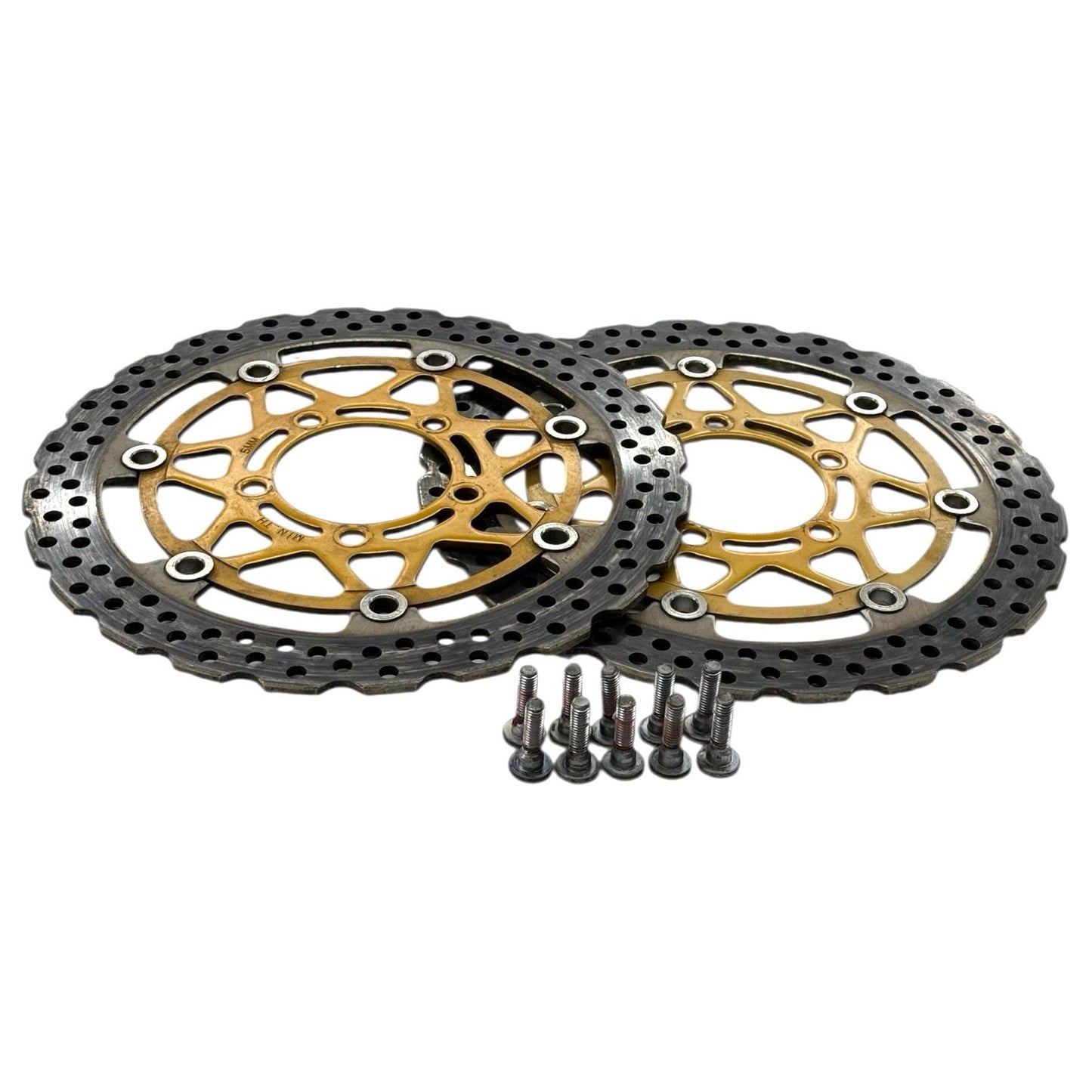 2005 2006 KAWASAKI NINJA ZX6R FRONT BRAKE ROTORS LEFT RIGHT DISCS STRAIGHT