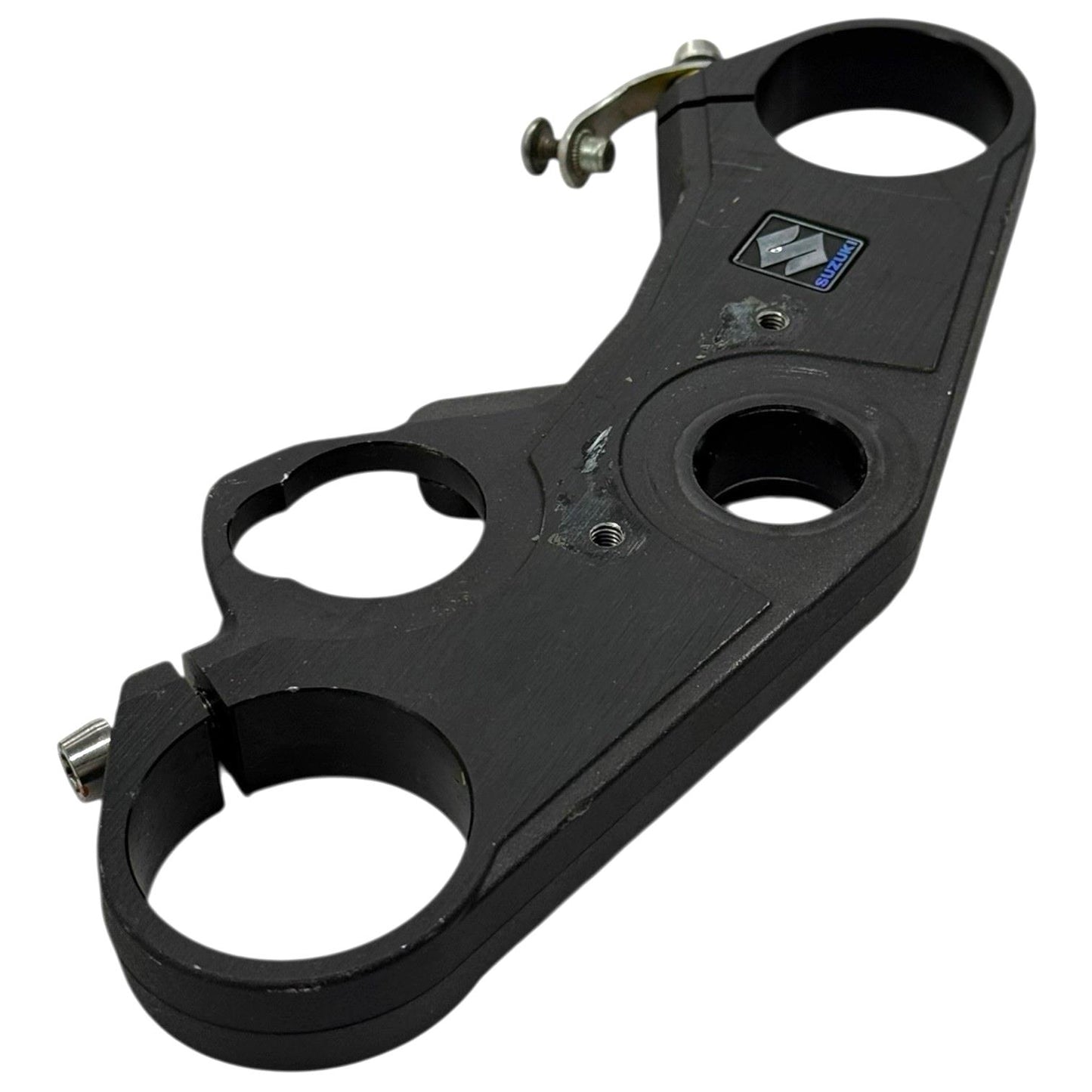 2007 2008 SUZUKI GSXR1000 TRIPLE TREE CLAMP FORKS UPPER BLACK STRAIGHT STOCK