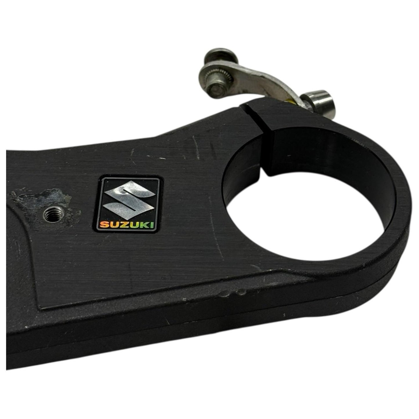 2007 2008 SUZUKI GSXR1000 TRIPLE TREE CLAMP FORKS UPPER BLACK STRAIGHT STOCK