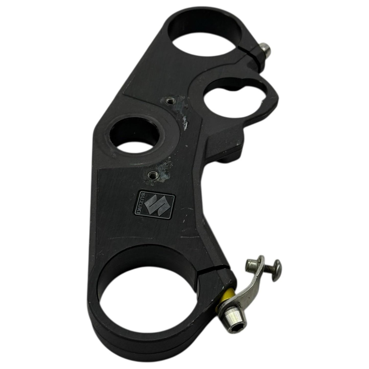 2007 2008 SUZUKI GSXR1000 TRIPLE TREE CLAMP FORKS UPPER BLACK STRAIGHT STOCK