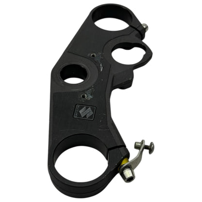 2007 2008 SUZUKI GSXR1000 TRIPLE TREE CLAMP FORKS UPPER BLACK STRAIGHT STOCK