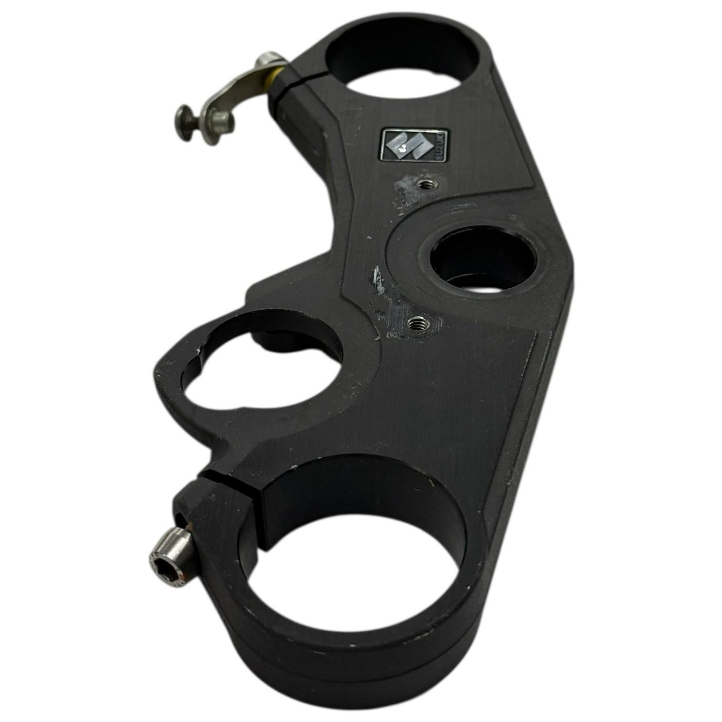 2007 2008 SUZUKI GSXR1000 TRIPLE TREE CLAMP FORKS UPPER BLACK STRAIGHT STOCK