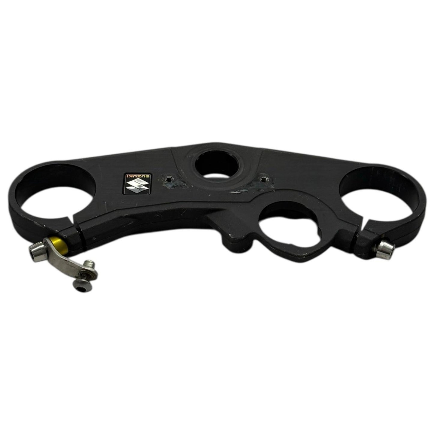 2007 2008 SUZUKI GSXR1000 TRIPLE TREE CLAMP FORKS UPPER BLACK STRAIGHT STOCK