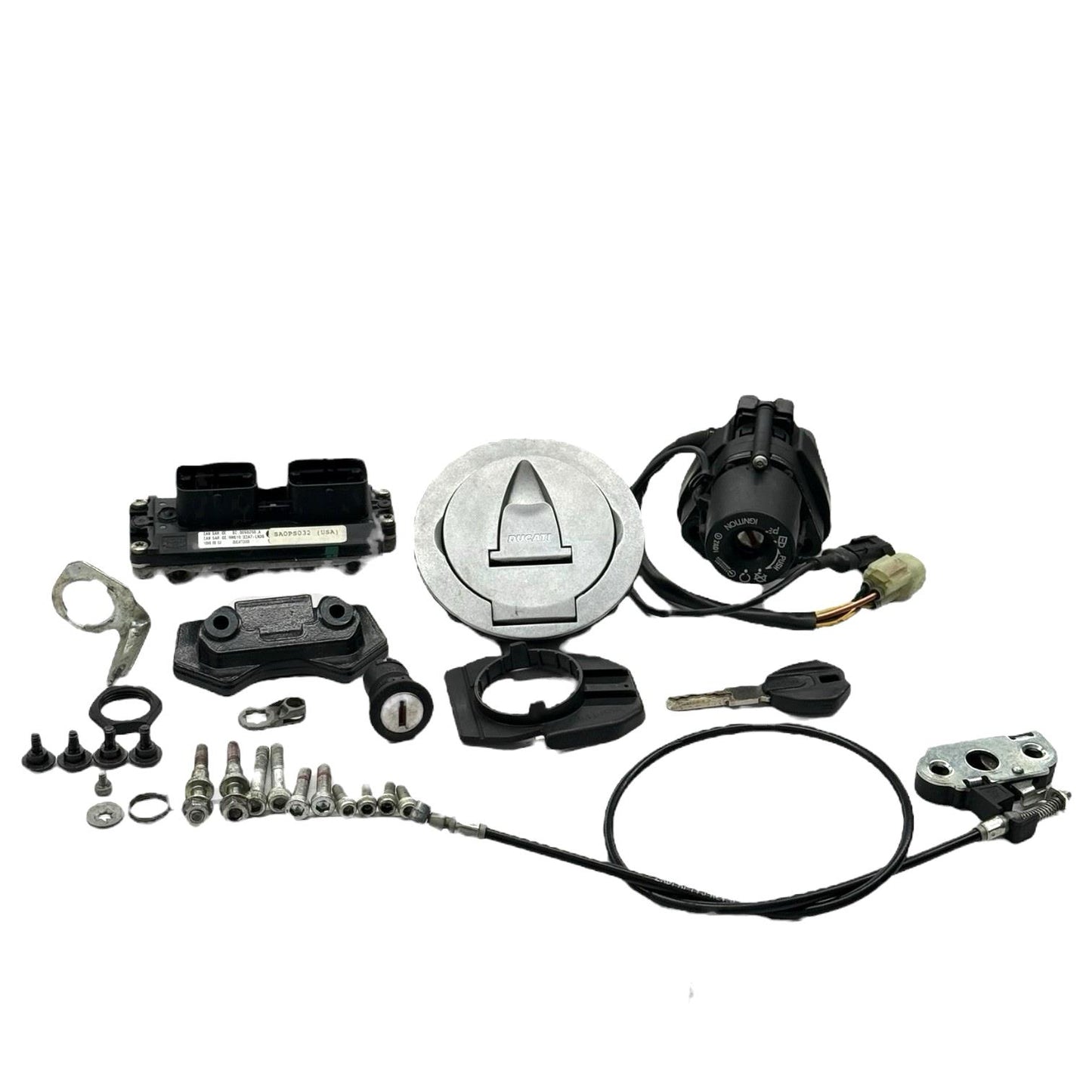 2009 - 2012 DUCATI STREETFIGHTER LOCK SET IGNTION SWITCH GAS CAP FUEL ECU STOCK