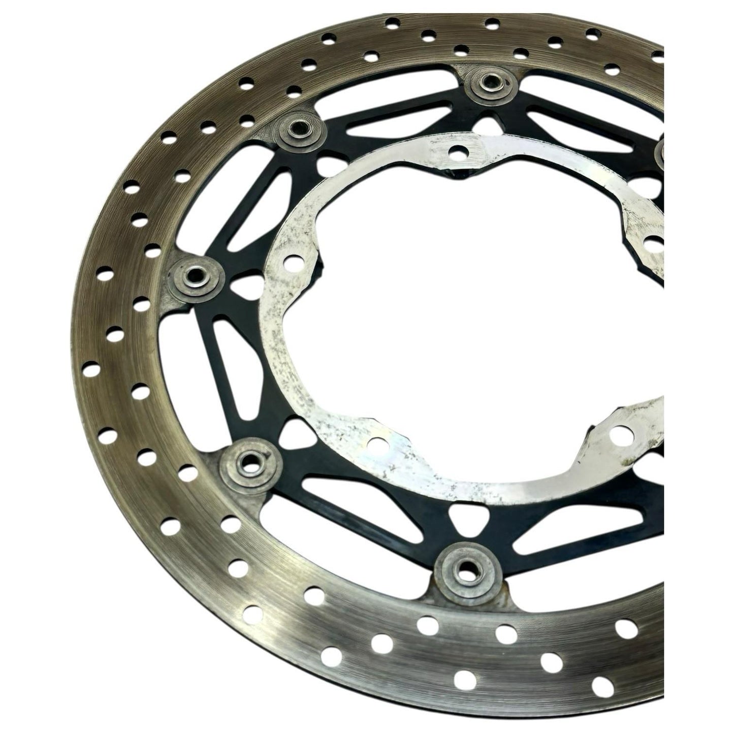 2015 - 2019 YAMAHA YZF R1 FRONT BRAKE ROTORS DISC RING SILVER STRAIGHT SET PAIR