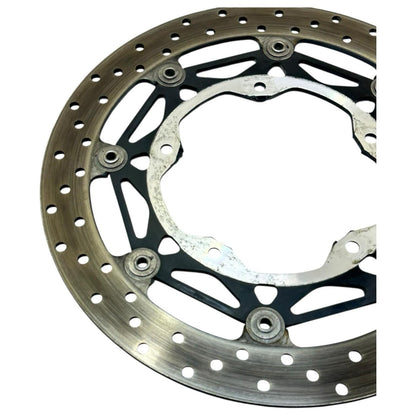 2015 - 2019 YAMAHA YZF R1 FRONT BRAKE ROTORS DISC RING SILVER STRAIGHT SET PAIR
