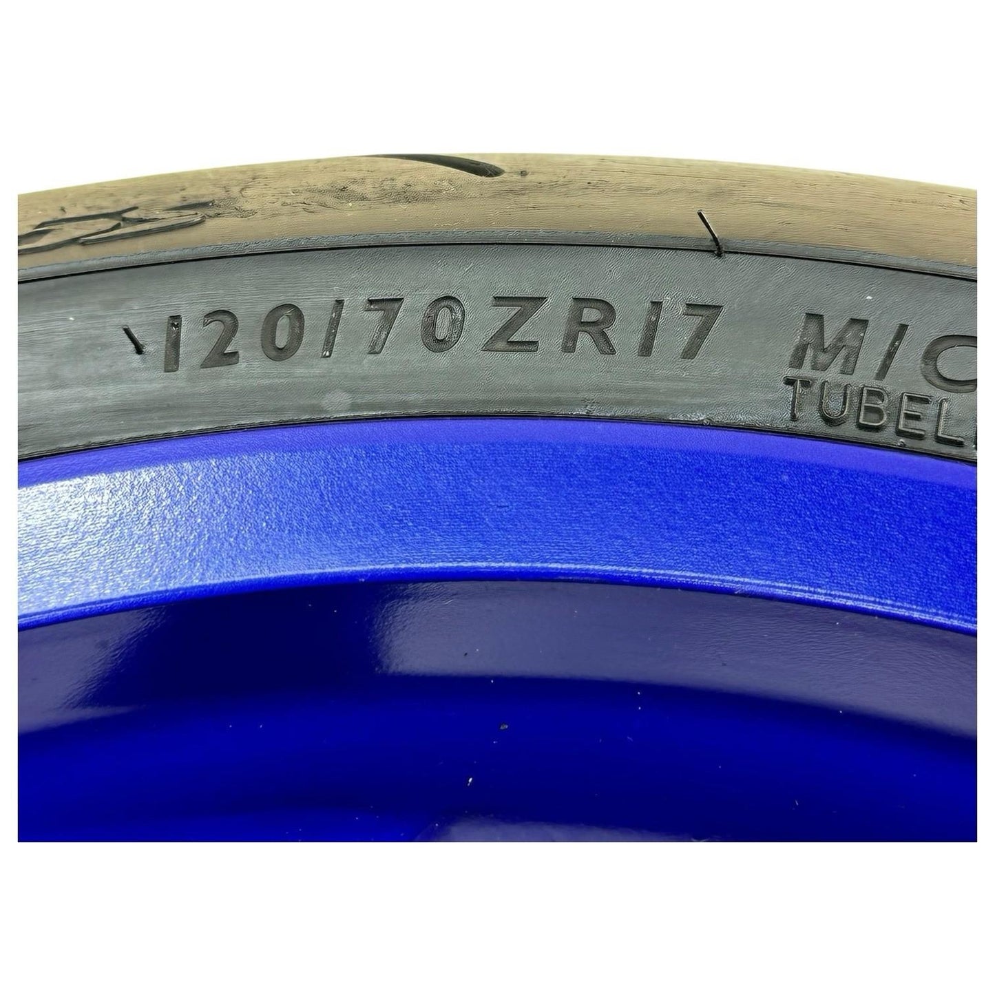 2015 - 2019 YAMAHA YZF R1 FRONT WHEEL RIM TIRE RUBBER BLUE STOCK OEM