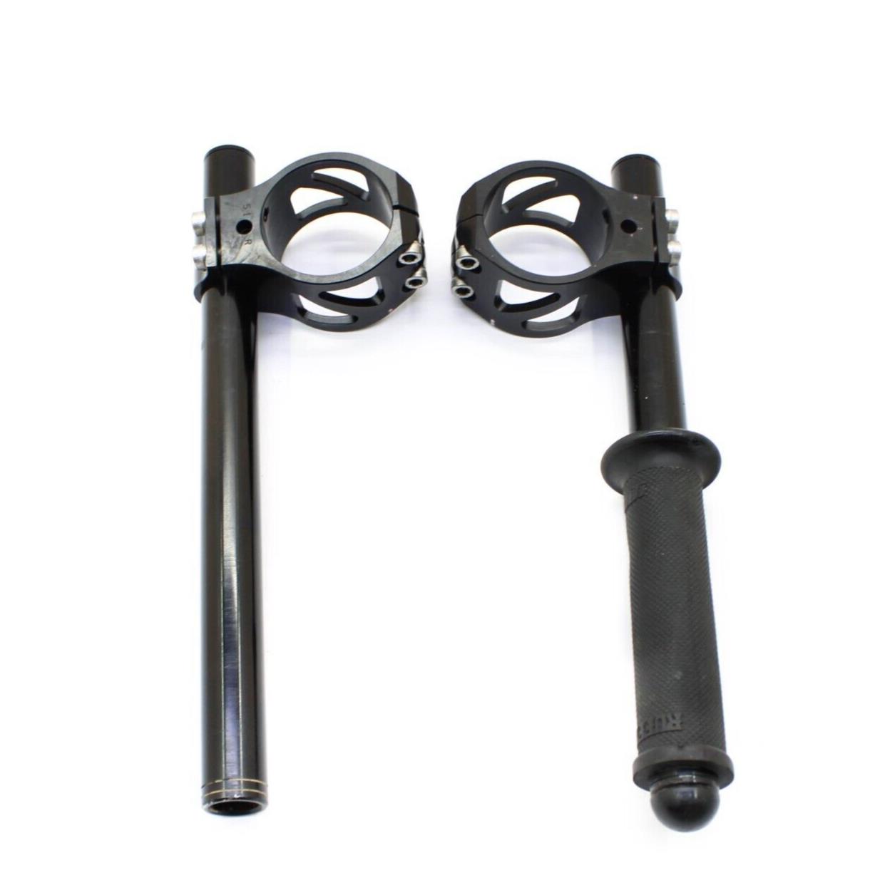 2010 - 2014 APRILIA RSV4 HANDLEBARS CLIP ON SET *DRIVEN RACING* BLACK STRAIGHT