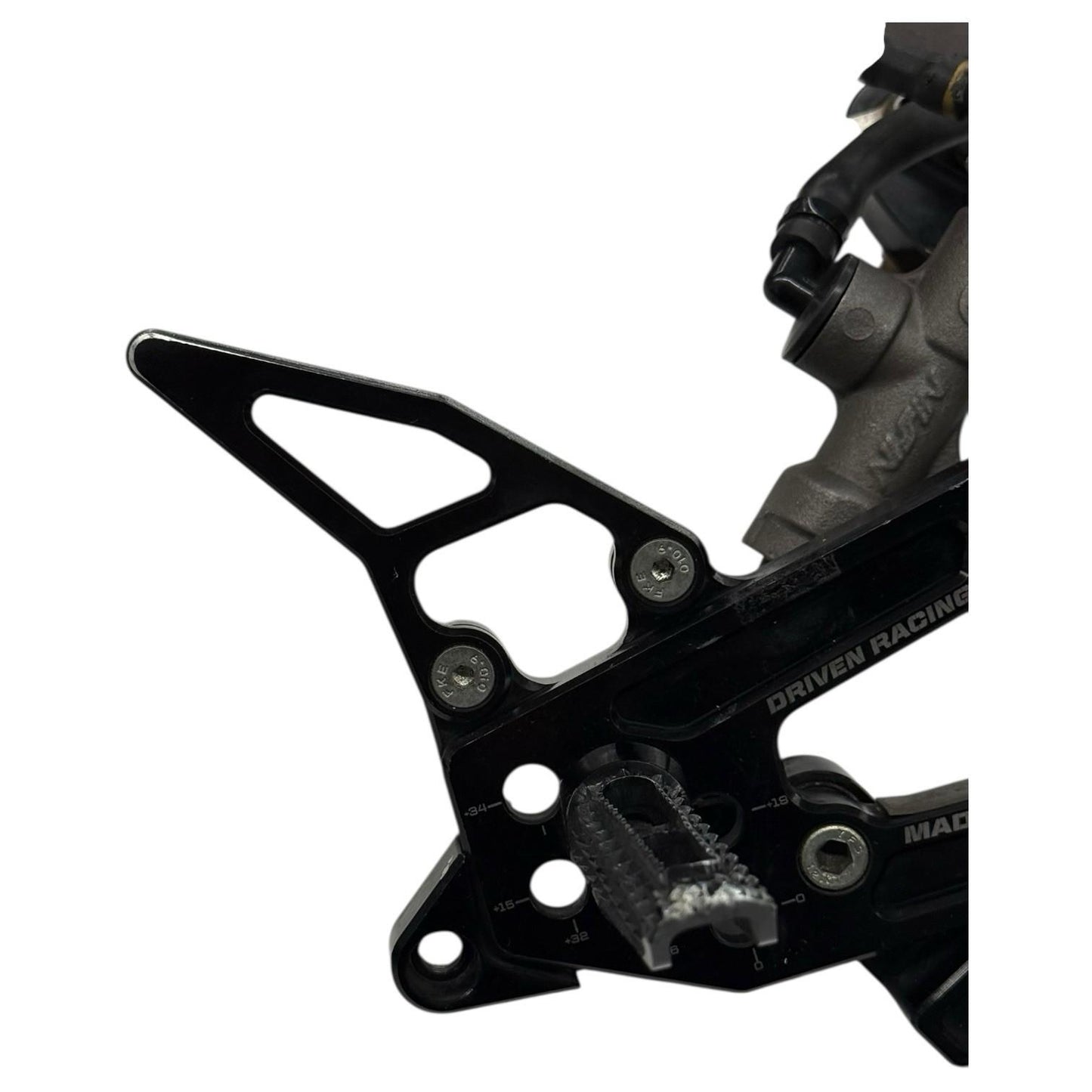 2008 - 2016 YAMAHA YZF R6 REARSET *DRIVEN RACING* SET REAR PEG MASTER BLACK