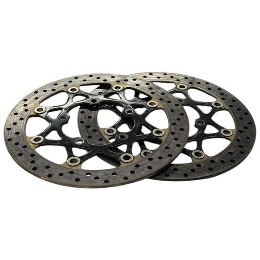 2007 2008 SUZUKI GSXR1000 FRONT BRAKE ROTORS DISCS LEFT & RIGHT STRAIGHT