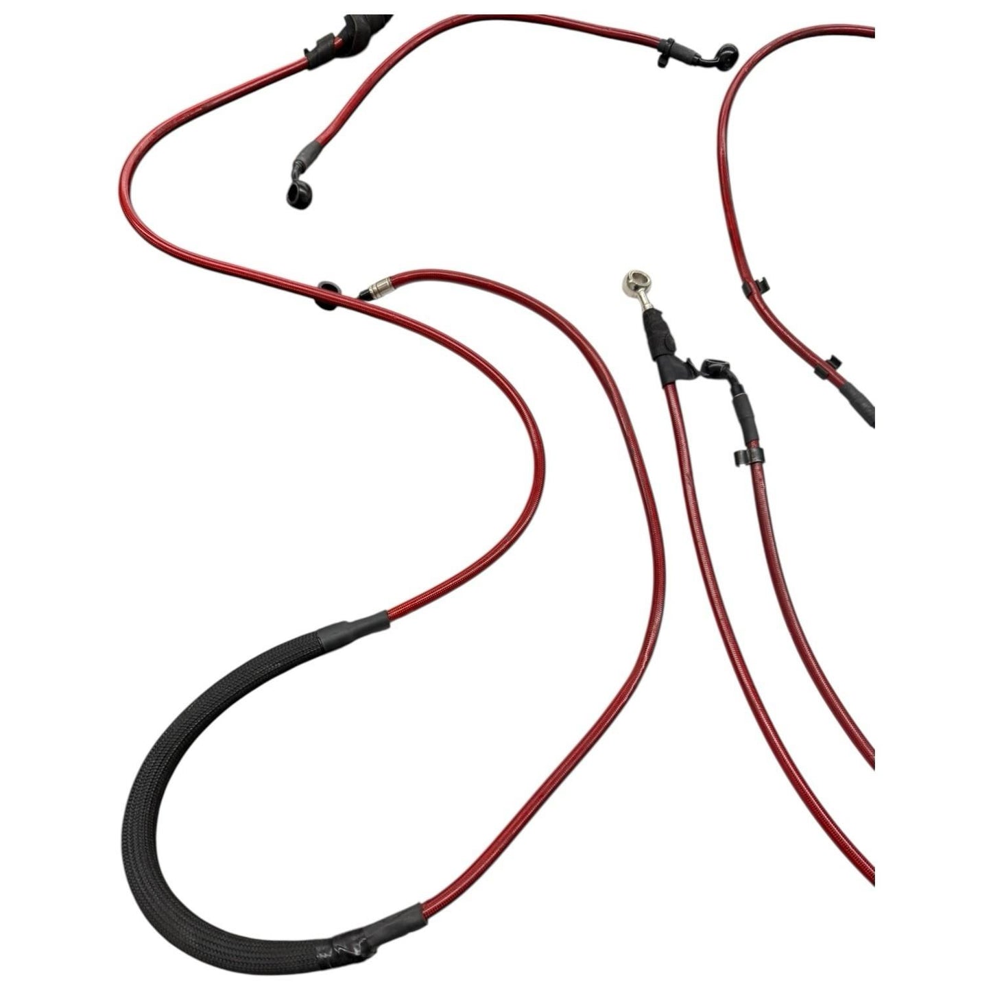 2020 - 24 BMW S1000RR ABS HOSE SET RED LINES FRONT BACK BRAKE HOSES AFTERMARKET