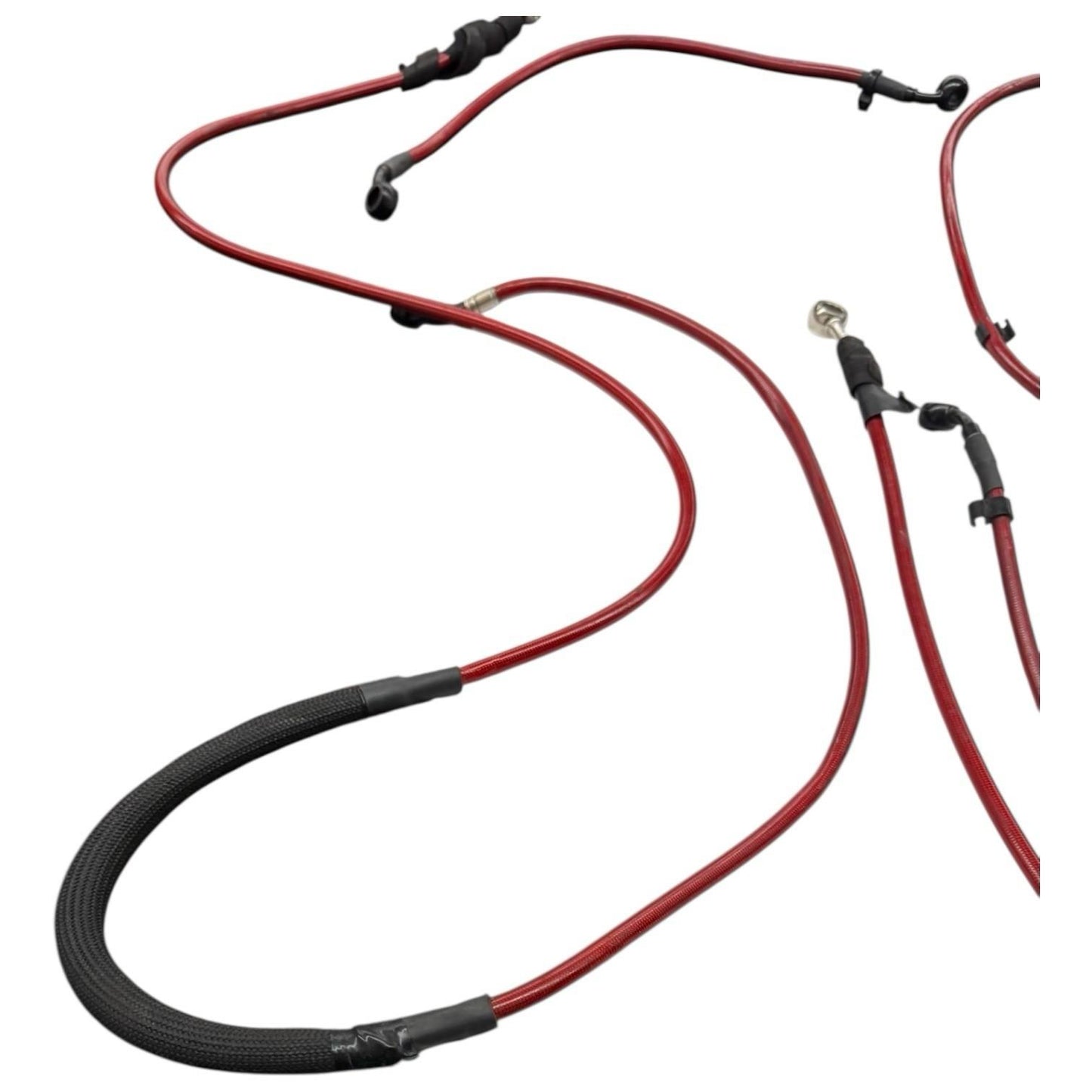 2020 - 24 BMW S1000RR ABS HOSE SET RED LINES FRONT BACK BRAKE HOSES AFTERMARKET