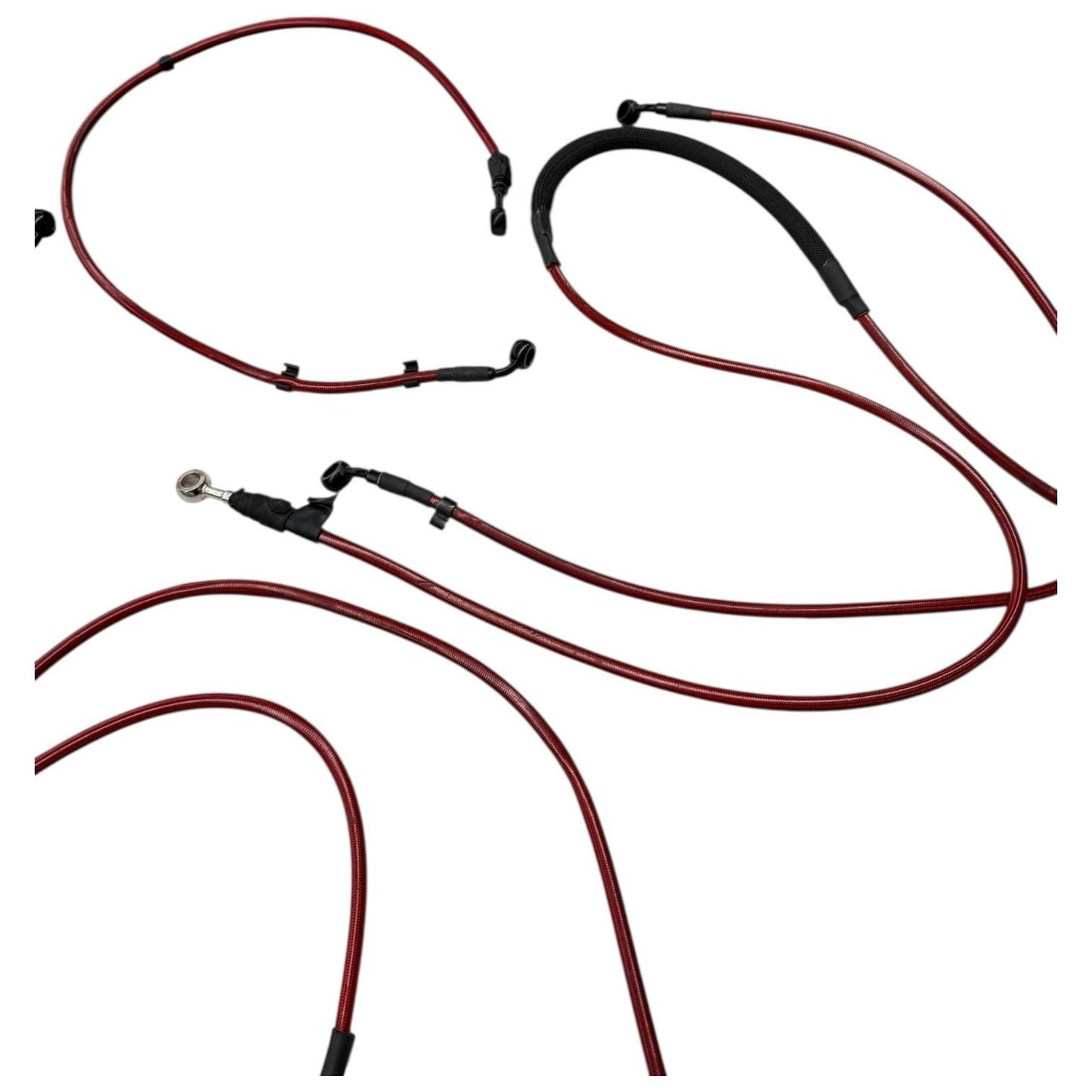 2020 - 24 BMW S1000RR ABS HOSE SET RED LINES FRONT BACK BRAKE HOSES AFTERMARKET