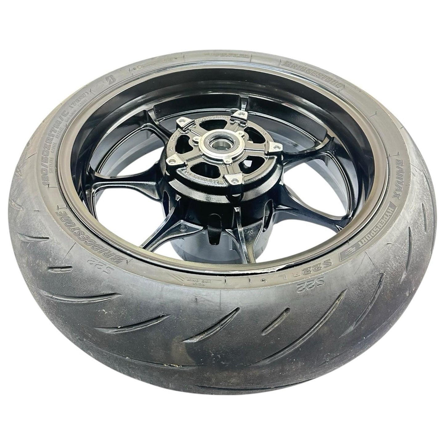 2022 - 2024 SUZUKI HAYABUSA REAR WHEEL BACK RIM TIRE RUBBER BLACK STOCK OEM