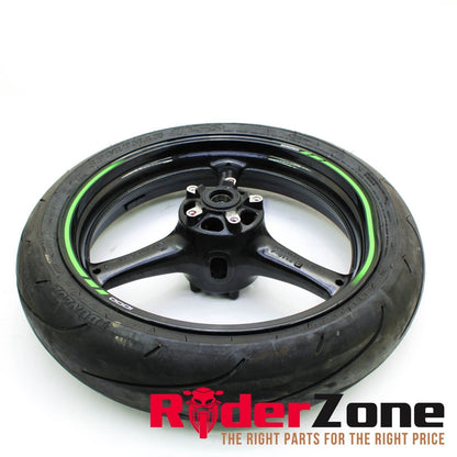 2016 - 2019 KAWASAKI NINJA ZX10R FRONT WHEEL RIM BLACK DUNLOP TIRE ** BENT **