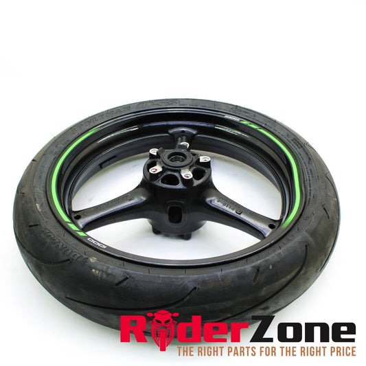 2016 - 2019 KAWASAKI NINJA ZX10R FRONT WHEEL RIM BLACK DUNLOP TIRE ** BENT **