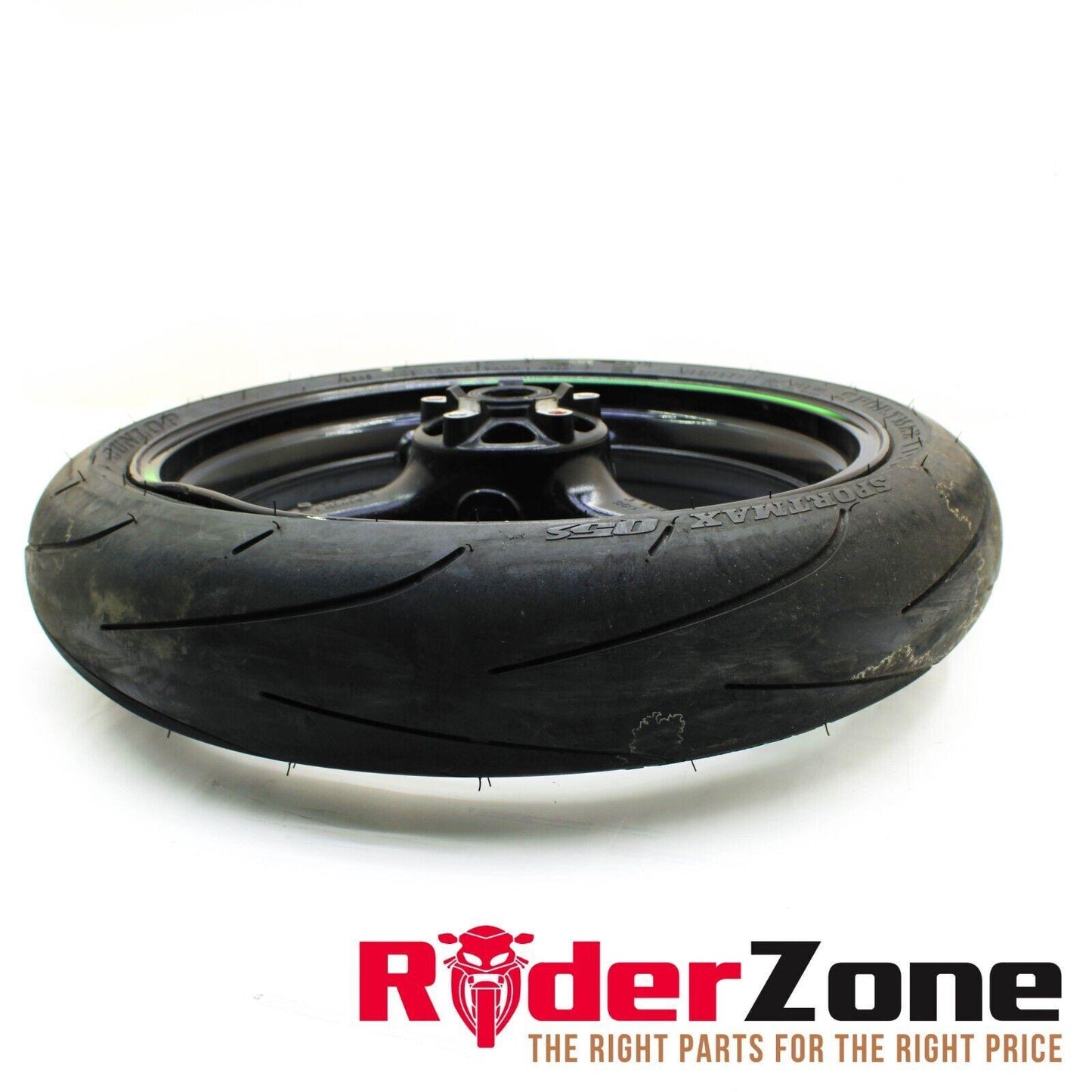 2016 - 2019 KAWASAKI NINJA ZX10R FRONT WHEEL RIM BLACK DUNLOP TIRE ** BENT **