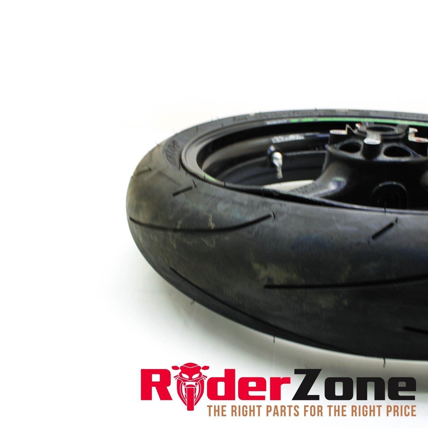2016 - 2019 KAWASAKI NINJA ZX10R FRONT WHEEL RIM BLACK DUNLOP TIRE ** BENT **