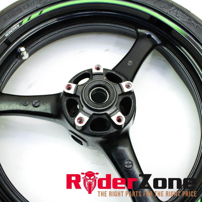 2016 - 2019 KAWASAKI NINJA ZX10R FRONT WHEEL RIM BLACK DUNLOP TIRE ** BENT **