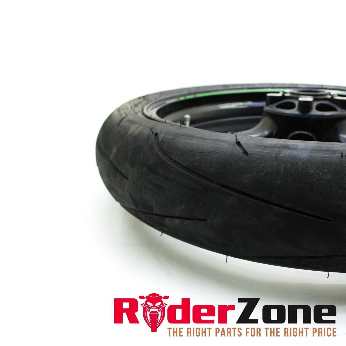 2016 - 2019 KAWASAKI NINJA ZX10R FRONT WHEEL RIM BLACK DUNLOP TIRE ** BENT **