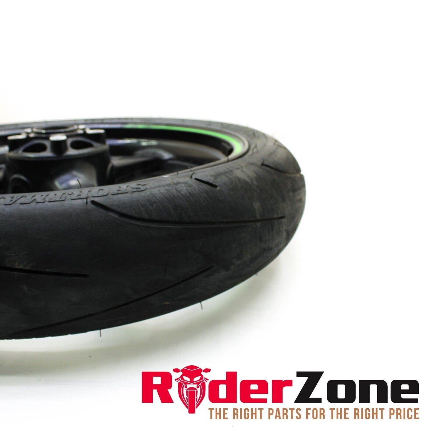 2016 - 2019 KAWASAKI NINJA ZX10R FRONT WHEEL RIM BLACK DUNLOP TIRE ** BENT **