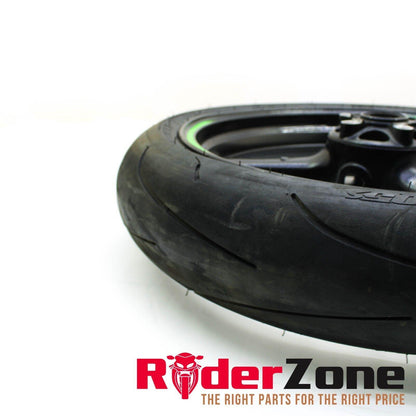 2016 - 2019 KAWASAKI NINJA ZX10R FRONT WHEEL RIM BLACK DUNLOP TIRE ** BENT **