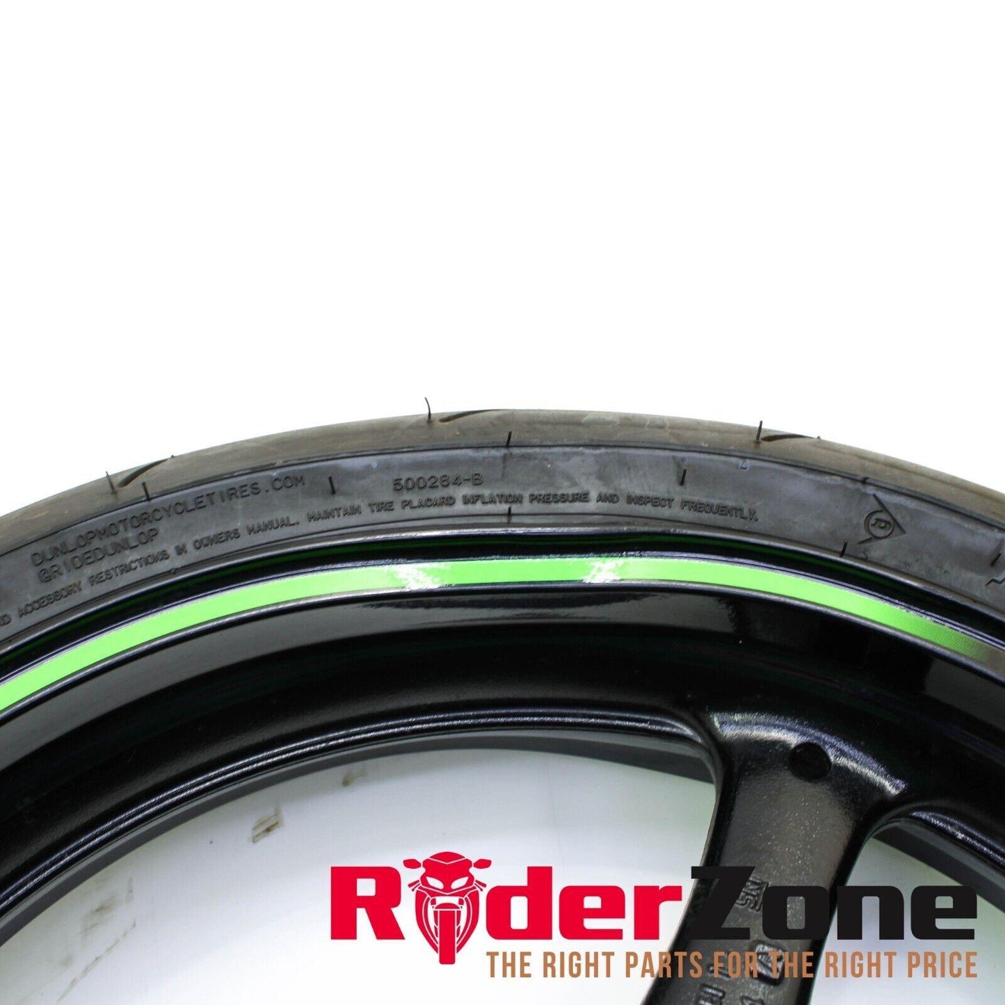 2016 - 2019 KAWASAKI NINJA ZX10R FRONT WHEEL RIM BLACK DUNLOP TIRE ** BENT **