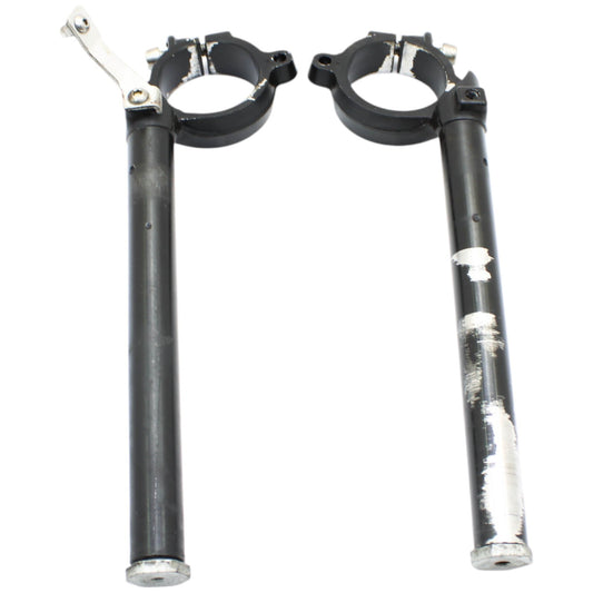 2004 - 2008 APRILIA RSV1000R CLIP ON SET BLACK STRAIGHT LEFT RIGHT HANDLE BAR