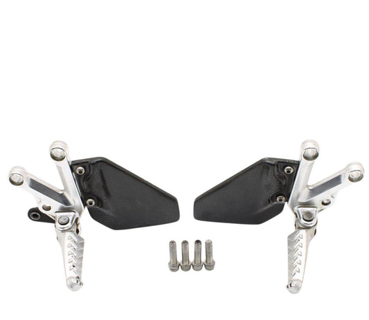 2004 - 2008 APRILIA RSV1000R REARSET SET PEG BRACKET RIGHT LEFT SILVER GUARD