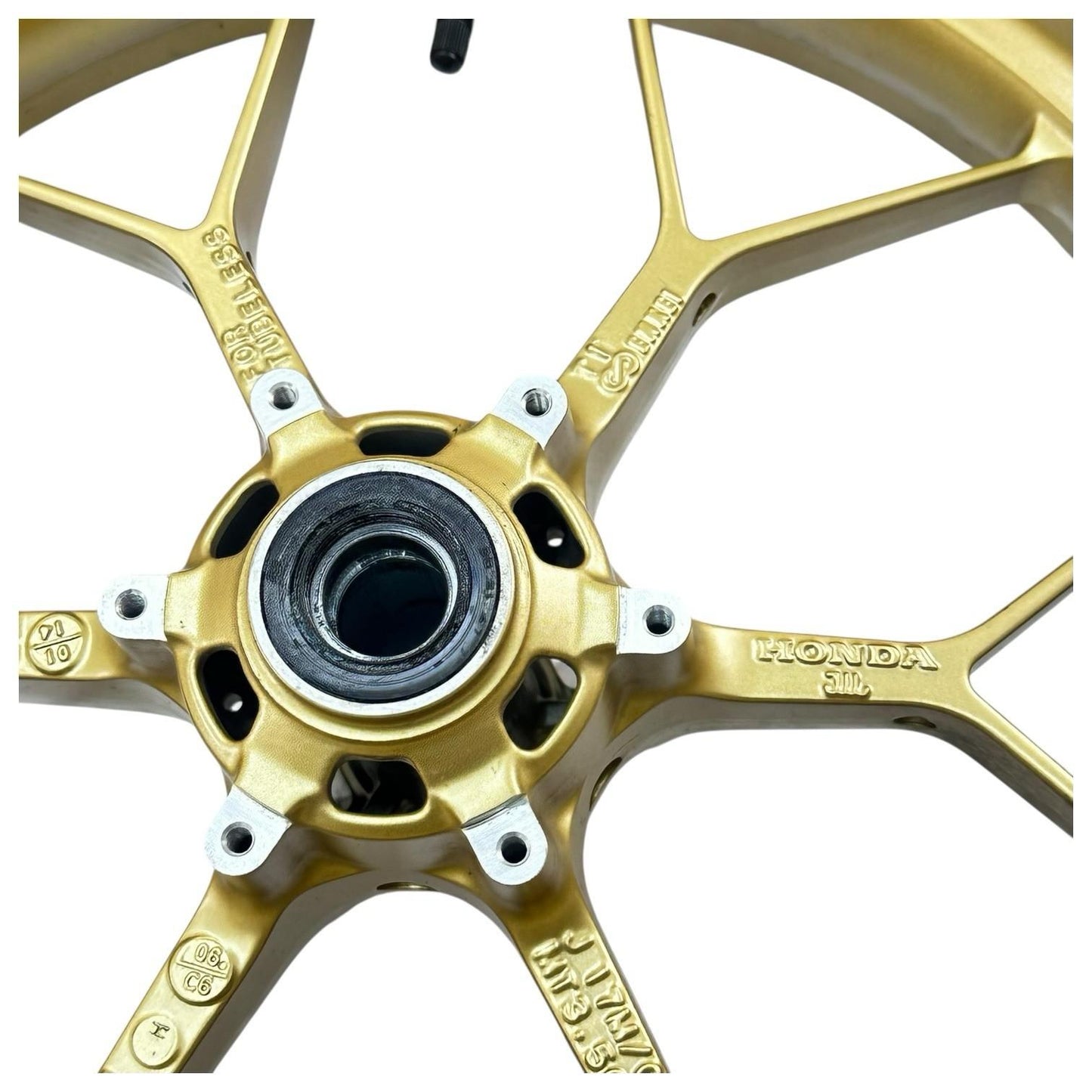 2014 - 2016 HONDA CBR1000RR SP FRONT WHEEL RIM TIRE RUBBER YELLOW STOCK OEM