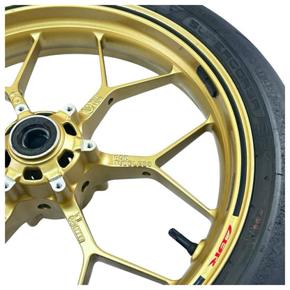 2014 - 2016 HONDA CBR1000RR SP FRONT WHEEL RIM TIRE RUBBER YELLOW STOCK OEM