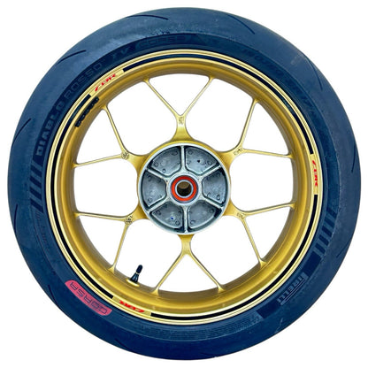 2014 - 2016 HONDA CBR1000RR SP REAR WHEEL BACK RIM TIRE RUBBER HUB YELLOW STOCK