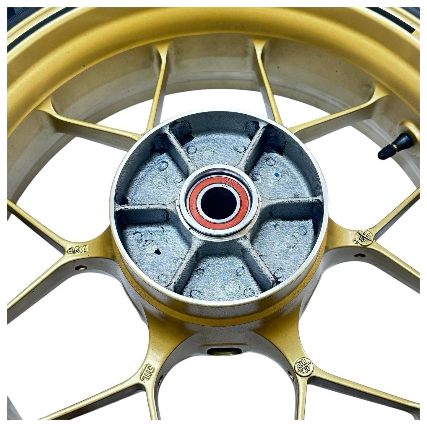 2014 - 2016 HONDA CBR1000RR SP REAR WHEEL BACK RIM TIRE RUBBER HUB YELLOW STOCK