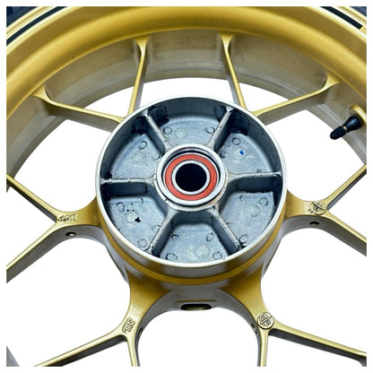 2014 - 2016 HONDA CBR1000RR SP REAR WHEEL BACK RIM TIRE RUBBER HUB YELLOW STOCK