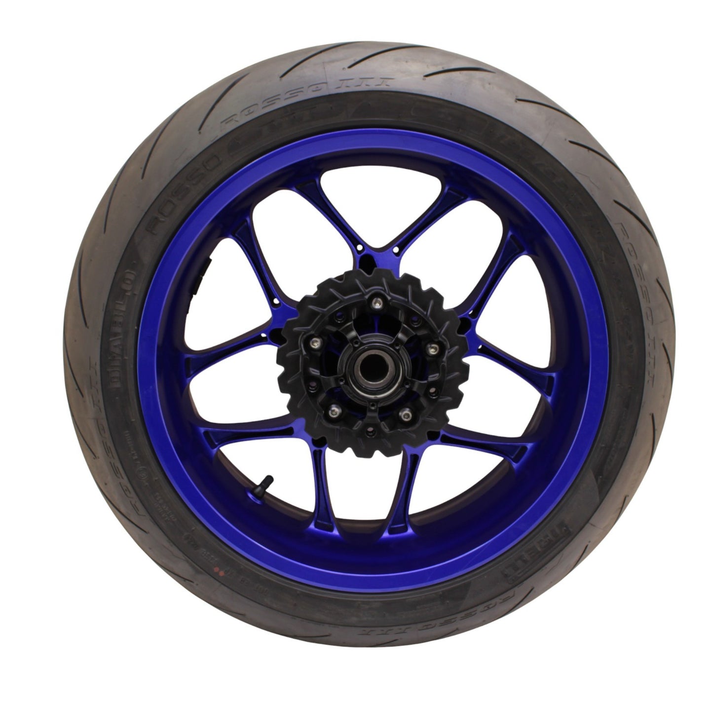 2020 - 2024 YAMAHA YZF R1 REAR WHEEL BACK RIM TIRE RUBBER HUB BLUE OEM