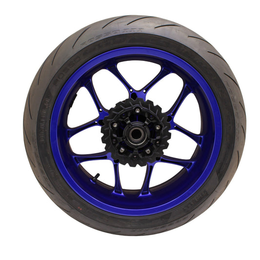 2020 - 2024 YAMAHA YZF R1 REAR WHEEL BACK RIM TIRE RUBBER HUB BLUE OEM