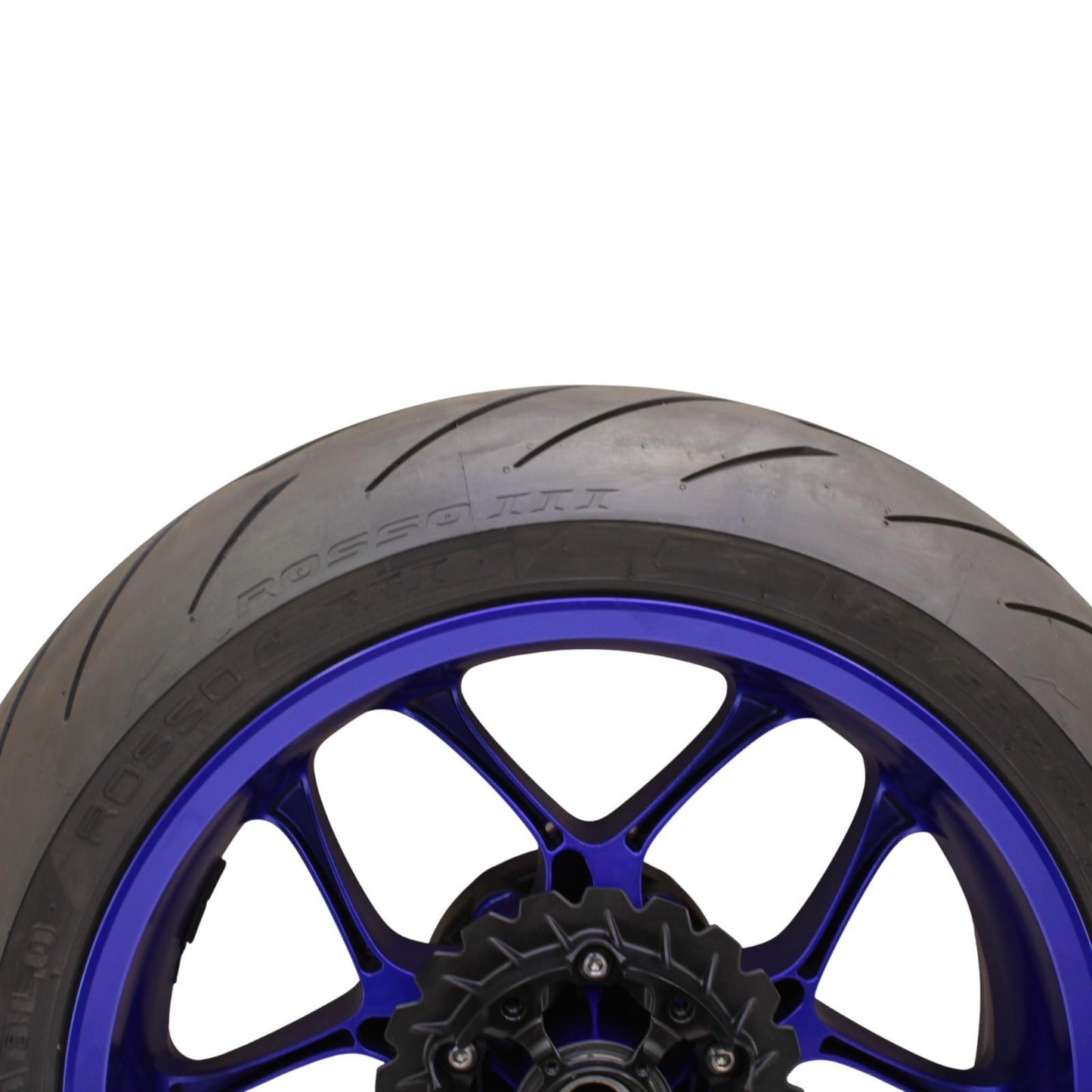 2020 - 2024 YAMAHA YZF R1 REAR WHEEL BACK RIM TIRE RUBBER HUB BLUE OEM