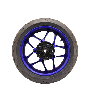 2020 - 2024 YAMAHA YZF R1 REAR WHEEL BACK RIM TIRE RUBBER HUB BLUE OEM